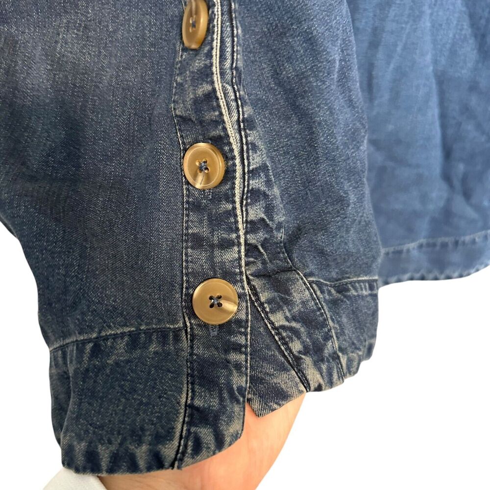 Soft Surroundings Positano Getaway Womens Shift Dress Medium Blue Denim NWT - Picture 7 of 12